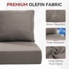 Buenhomino 6-inch Outdoor Cushion Set, 24"x24" Replacement Water Resistant Zippered Cushion for Chairs，8 Colors - 3 of 4