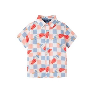 Andy & Evan  Toddler  Crosshatch Checkered Pop Buttondown Shirt - 1 of 2