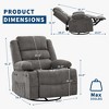 360° Swivel Recliner Chair for Adult, Linen Rocker Chair with 3 Positions/2 Side Pockets/Cup Holders, Manual Nursery Glider Rocking Chair - 2 of 4