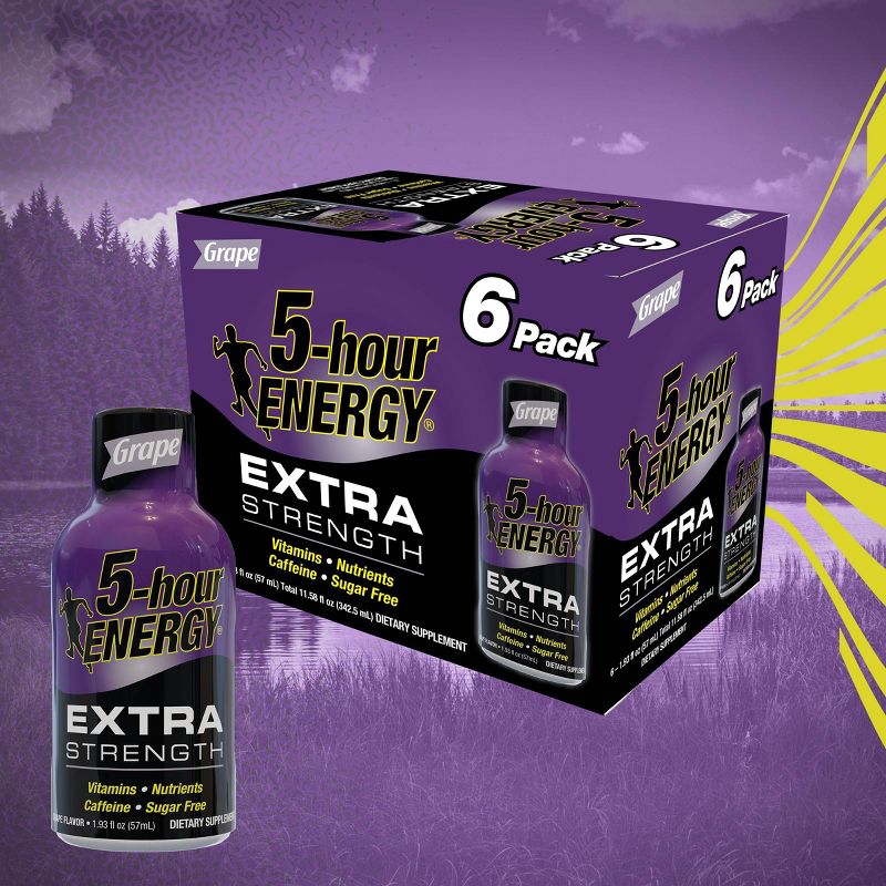 5 Hour Energy Extra Strength Shot - Grape - 6ct, 2 of 5