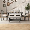 NicBex Dining Room Table Set for 4 Morden Dining Room Table with MDF Tabletop, 4 Upholstered Chairs and 1 Bench for Kitchen - 4 of 4