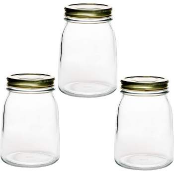 Amici Home Glass Hermetic Preserving Canning Jar Italian Made, Food Storage  Jars with Airtight Clamp Seal Lids, Kitchen Canisters,17 oz. in 2023
