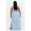Women's Plus Size Serene Peta Maxi Dress - baby blue | CITY CHIC - 3 of 4