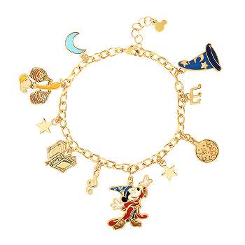 Disney Womens Mickey Mouse Fantasia Charm Bracelet