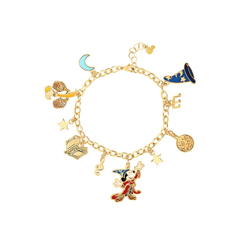 Disney Womens Mickey Mouse Fantasia Charm Bracelet, 1 of 6