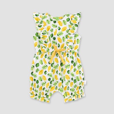 baby girl lemon romper