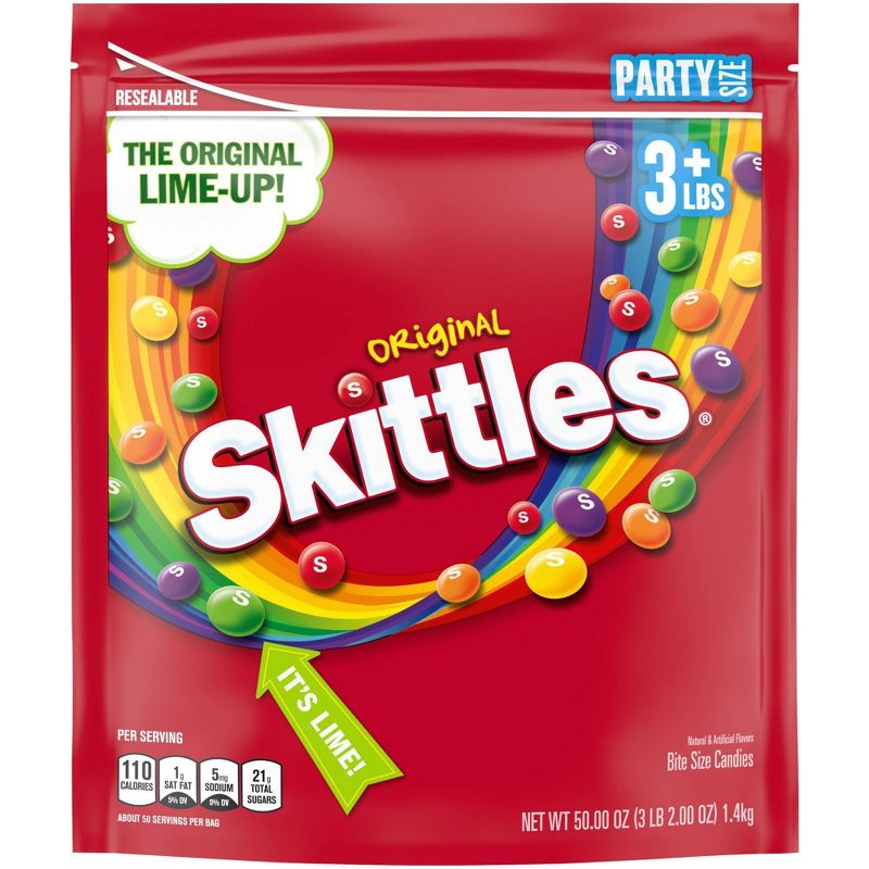 Skittles Original Party Size Chewy Candy - 50oz, 1 of 8