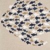 Saro Lifestyle Whimsical School of Fish Pillow Cover, 18"x18", Multicolored - 3 of 4