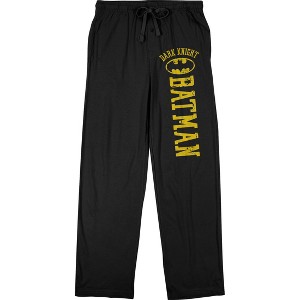 Batman Dark Knight Logo Men's Black Sleep Pajama Pants - 1 of 2