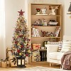 TackView Christmas Tree, Pre-Lit Artificial Christmas Tree Tabletop with Warm White Lights, Artificial Snow Flocked Pine Tree - 2 of 4