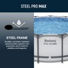Bestway Steel Pro MAX Round Above Ground Swimming Pool Set with Metal Frame Filter Pump, Ladder, and Cover - 3 of 4