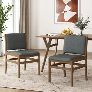 Vynxaria Contemporary Upholstered Dining Chair Set (2-Piece) - 1 of 4