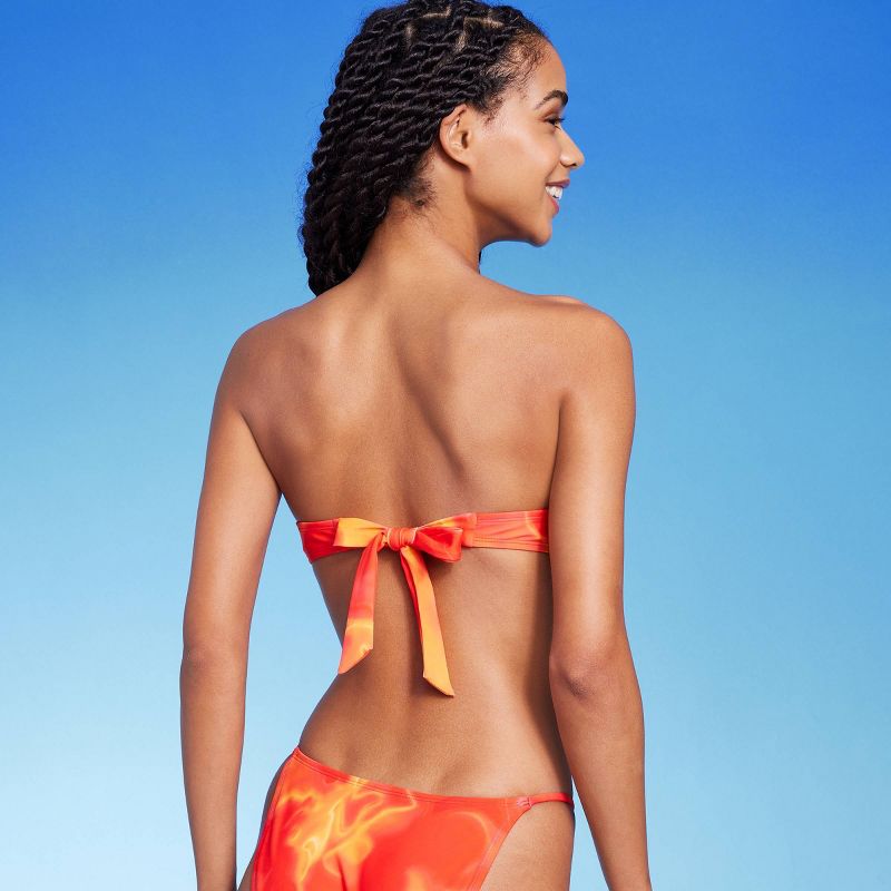 Women's Dye Effect Multiway Bikini Top - Wild Fable™ Red/Orange, 6 of 15