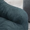 Bean Bag Chair Modern Faux Shearling Tufted Foam Seating with Ergonomic Backrest for Living Room 37" Width-3irtyhousy - 3 of 4