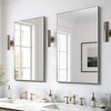 Wooakway Metal Bathroom/Vanity Mirror Modern Accent Mirror for Living Room Bathroom Bedroom Entryway Black/Gold/Silver - 4 of 4