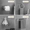 Itopfox 10-Piece Bathroom Hardware Set, Stainless Steel Towel Bar with Hooks, Rings & Toilet Paper Holder, Durable & Rust-Resistant - 2 of 4