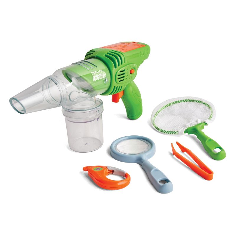 Kidoozie B-Active Outdoor Exploration Set, Includes Bug Vacuum, Storage Container, Magnifying Glass and More, Ages 4+, 1 of 9