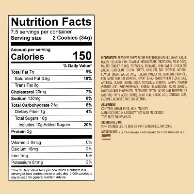 Puff Cookies Chocolate Chip - 9oz