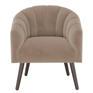Modern Barrel Chair in Velvet Cocoa Brown - Project 62 , Brown Brown