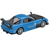 Mazda RX-7 RE-Amemiya 20B NA 3ROTOR-7 RHD "Ama-san Go" Blue with Carbon Hood Limited Edition 1/64 Diecast Model Car by Mini GT - 4 of 4