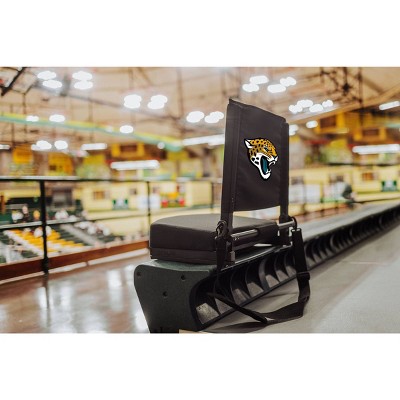 NFL Jacksonville Jaguars Black Waterproof Polyester Stadium Seat with Back Support