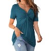 Imily Bela Effortless Summer Essential: Knot-Front V-Neck Oversized Tunic Tee - 2 of 4