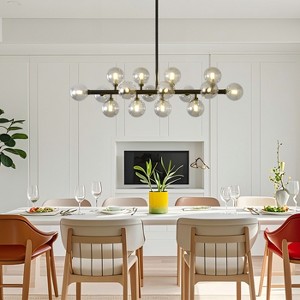 BAOURE Mid Century Modern Sputnik Chandelier, 16-Light Chandeliers over Table, Linear Chandelier Dining Room Light Fixture - 1 of 4