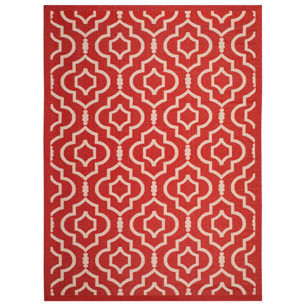 Davos Rug 9'X12' - Red/Bone - Safavieh