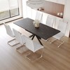 7-Piece Extendable Dining Set with Rectangle Kitchen Table and 6 C-shaped Tube Armless Chairs - 3 of 4
