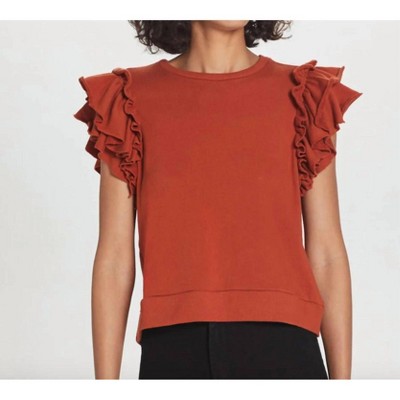 Women's Flutter Sleeve French Terry Shell Top - GOLDIE