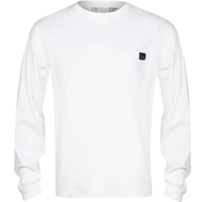 Fintech Box Logo Freedom Heavy-Duty Long Sleeve T-Shirt - Brilliant White