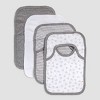 Burt's Bees Baby® Organic Cotton 4pk Lap Shoulder Bibs - Heather Gray - 2 of 4