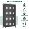 SUXXAN 12 Door Metal Lockers with 12 Hooks for Employees, School, Office, Gym, Home Assembly Required - 3 of 4