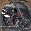Sunnydaze Outdoor Heavy-Duty Steel Mesh Round Easy-Opening Camp Fire Pit Spark Screen Lid with Hinged Door -  Black - 2 of 4