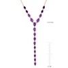 EVERLY JEWELRY  |   Rose Plated Sterling Silver 9 -1/2 CT TGW Amethyst Necklace w/Lobster Clasp - 3 of 4