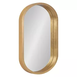 20" x 30" Travis Oval Wall Mirror Gold - Kate & Laurel All Things Decor