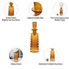 Modern Glass Vase with Ribbed Artistic Design - Contemporary Style for Casual Home or Office Decor - Amber - 3 of 4