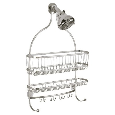 York Lyra Jumbo Shower Caddy Pearl - iDESIGN