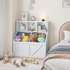 Homhougo Kids Toy Storage Organizer, Kids Bookshelf and Toy Storage, Toddlers Bookshelf Toy Organizer Beige - 4 of 4
