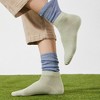 Anna-Kaci Women's Ribbed Crew Socks 3-Pack Soft Cotton Knit Breathable Casual Everyday Fit - 4 of 4