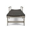 Christopher Knight Home Hampton Outdoor Acacia Wood and Wicker Adjustable Chaise Lounge - 3 of 4
