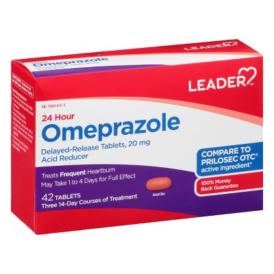 Leader Tablets 20 mg Omeprazole 42 ea