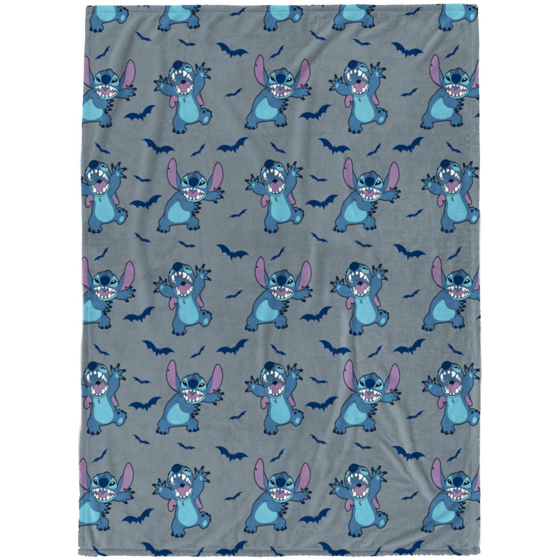 Jay Franco Disney Lilo and Stitch Spooky Bats Halloween Throw Blanket 60x70