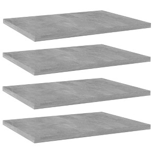 vidaXL Bookshelf Boards 4 pcs Concrete Gray 15.7"x11.8"x0.6" Engineered Wood - 1 of 4