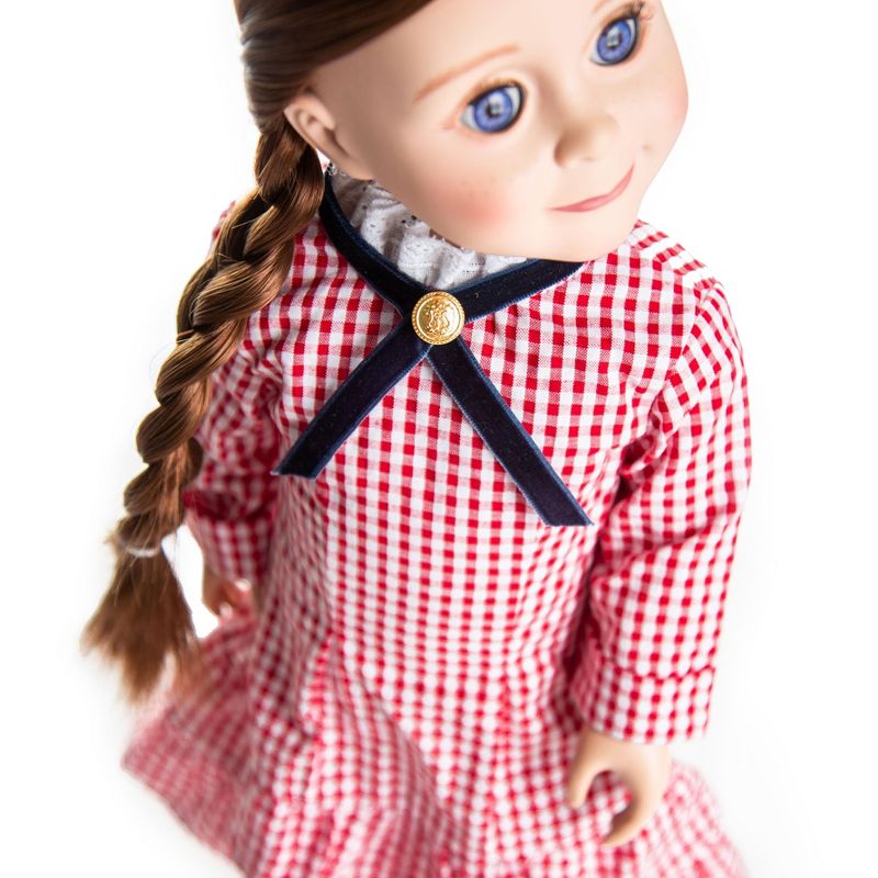 The Queen's Treasures 18 Inch Doll Clothes Laura Ingalls Red Check Dress, 5 of 11