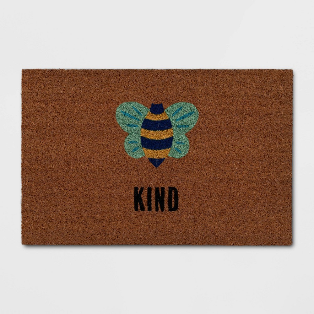 Photos - Doormat 1'6"x2'6" Bee Kind  Natural - Sun Squad™
