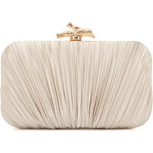 Clutch Purses for Women Evening Bag Pleated Clutch Bag with Chain for Wedding Party - 1 of 4