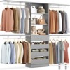 Besiost 8FT Closet Organizer System with 4 Wooden Drawers & Hanging Rods - 3 of 3