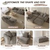 Corduroy Sectional Couches for Living Room, Modular Sectional Couch with Chaise Ottomans, 4 Seater Sofa Bed for Living Room, Apartment - 3 of 4