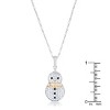 Slickblue Festive 0.35 ct CZ Two-Tone Snowman Pendant, Pave Setting, Perfect for the Holiday Season - 3 of 4